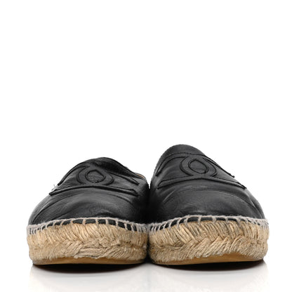 Chanel Lambskin CC Espadrilles 38 Black 2 of 7