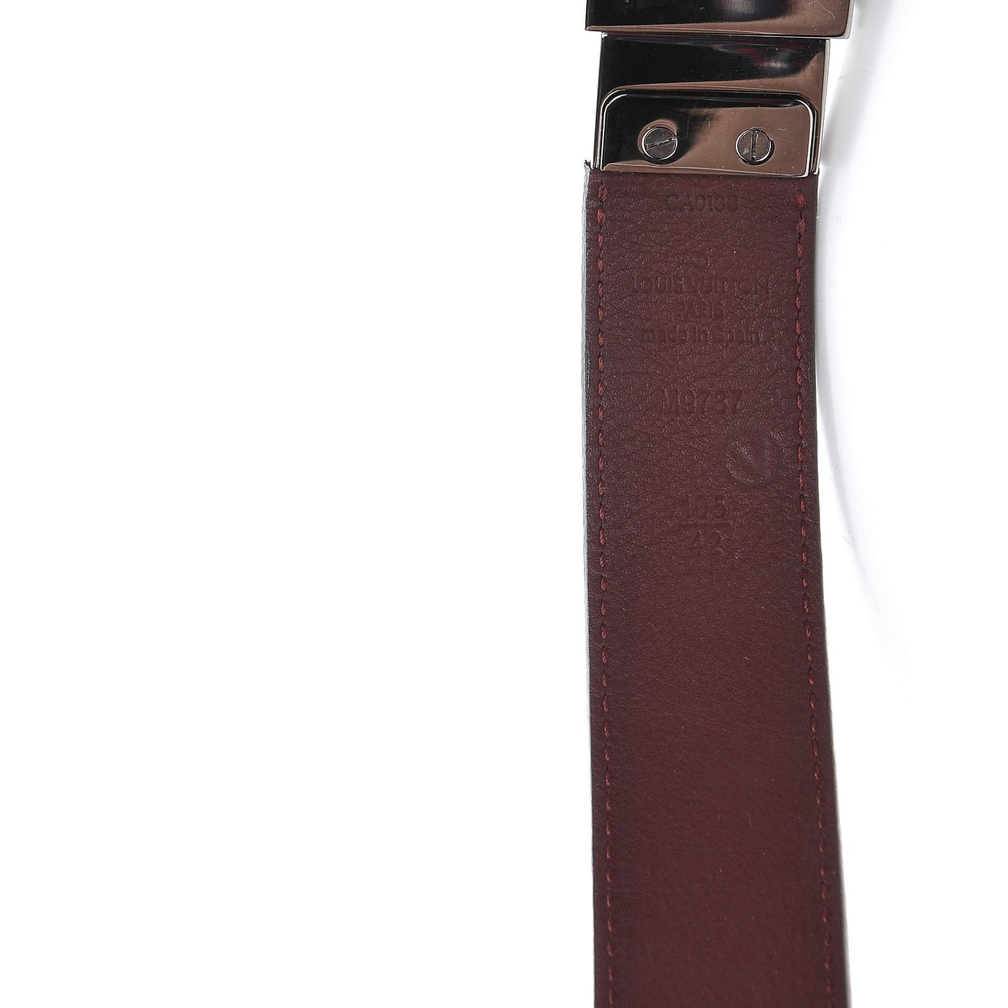 Damier Infini Calfskin Boston 30mm Reversible Belt 105 42 Moka