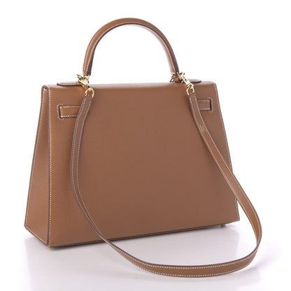 Hermes Epsom Kelly Sellier 32 Gold 3 of 10