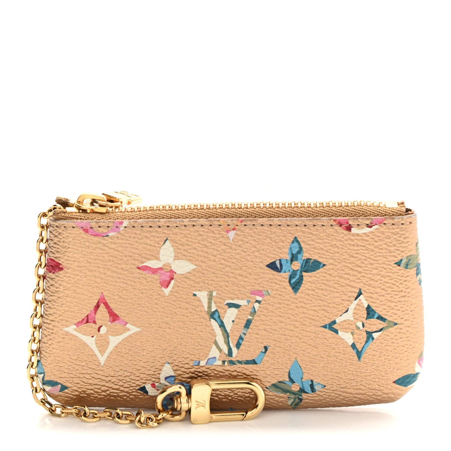Louis Vuitton Metallic Monogram LV Garden Key Pouch Gold 1 of 6