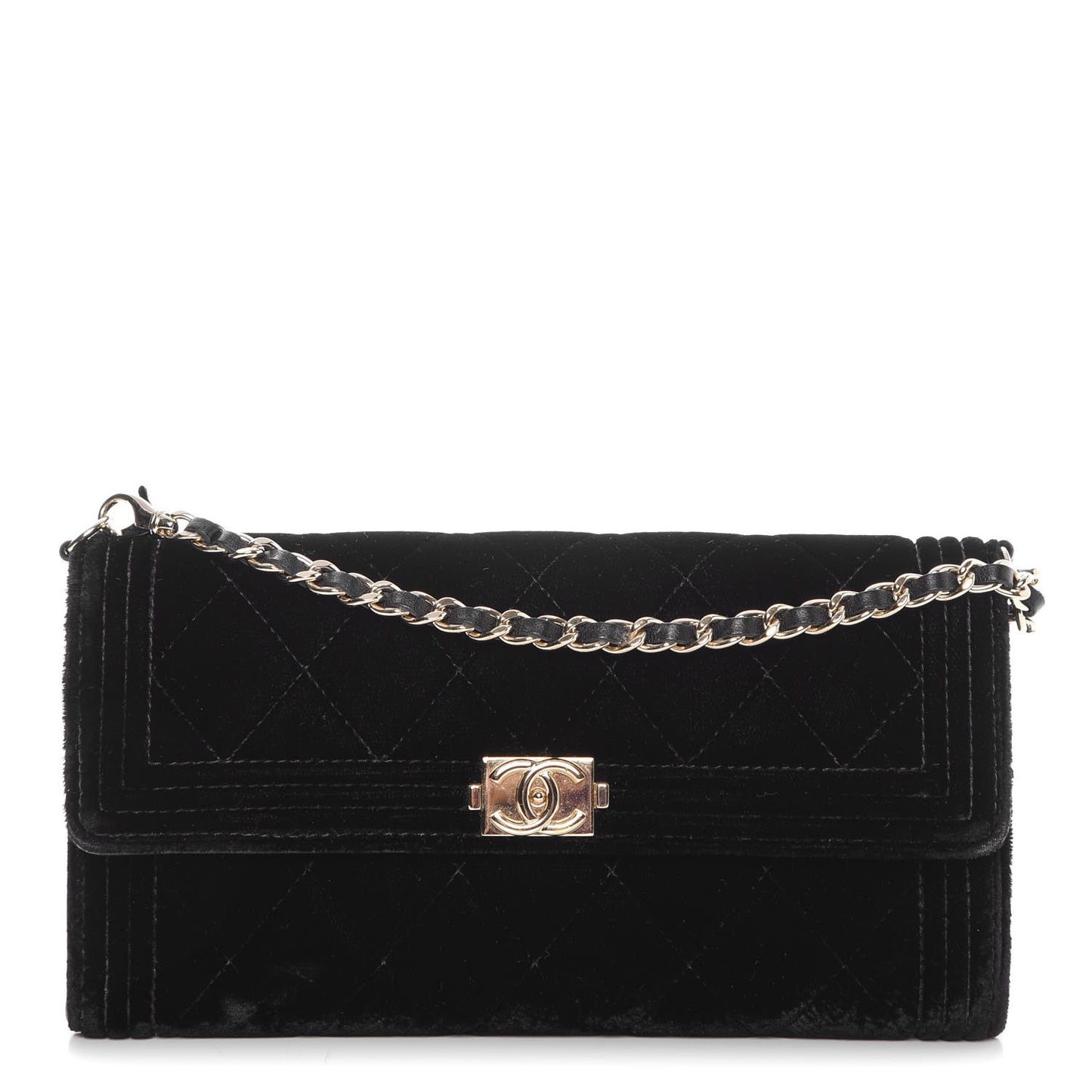 Velvet Boy Wallet On Removable Chain Black