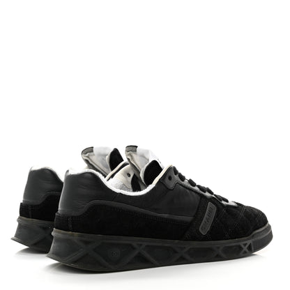 Chanel Suede Calfskin Quilted Sneakers 37 Black 4 of 10