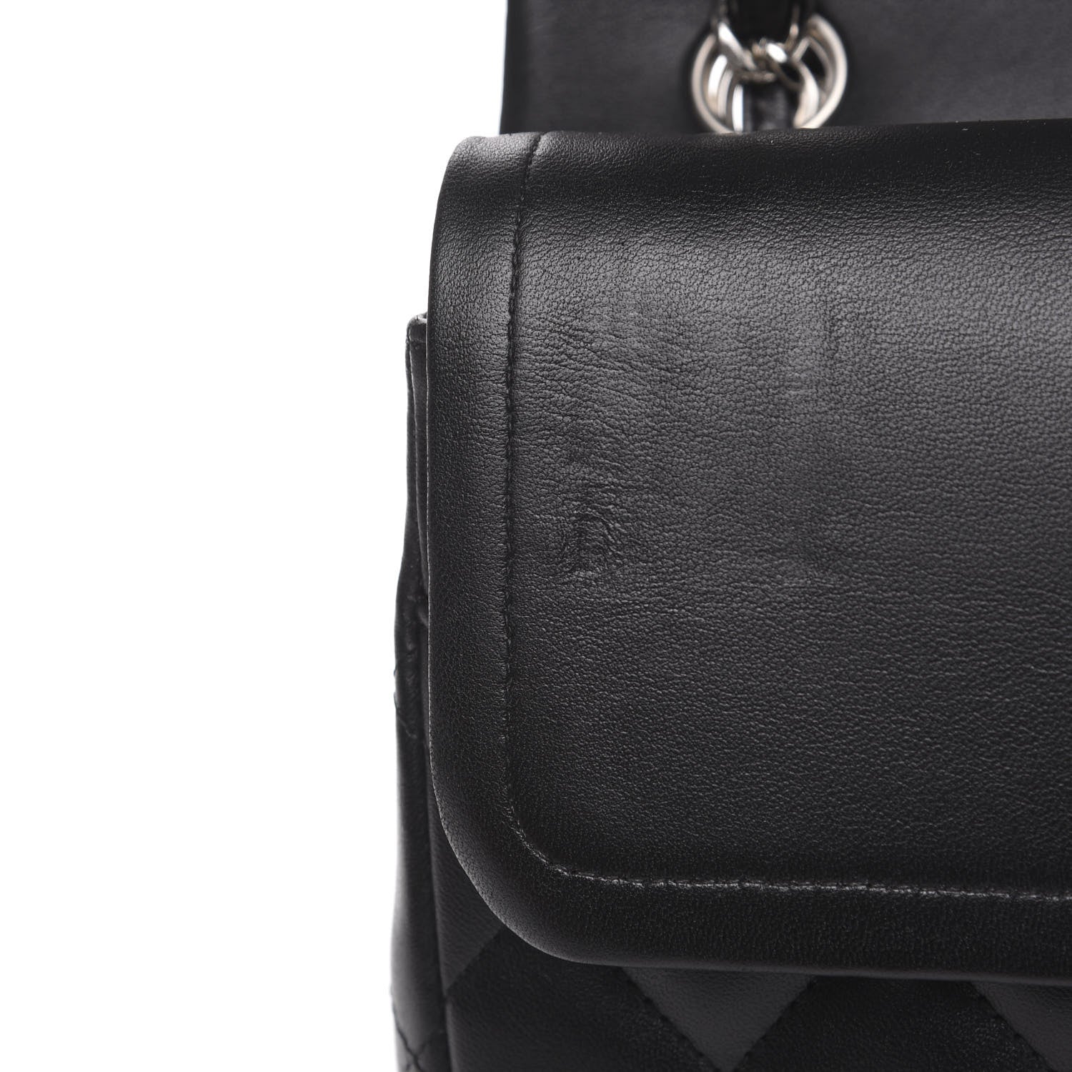Chanel Lambskin Quilted Jumbo Double Flap Black 11 of 13