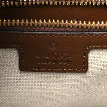 Gucci GG Supreme Monogram Azalea Calfskin Retro Interlocking G Buckle Backpack Beige Ebony Brown Sugar 6 of 10