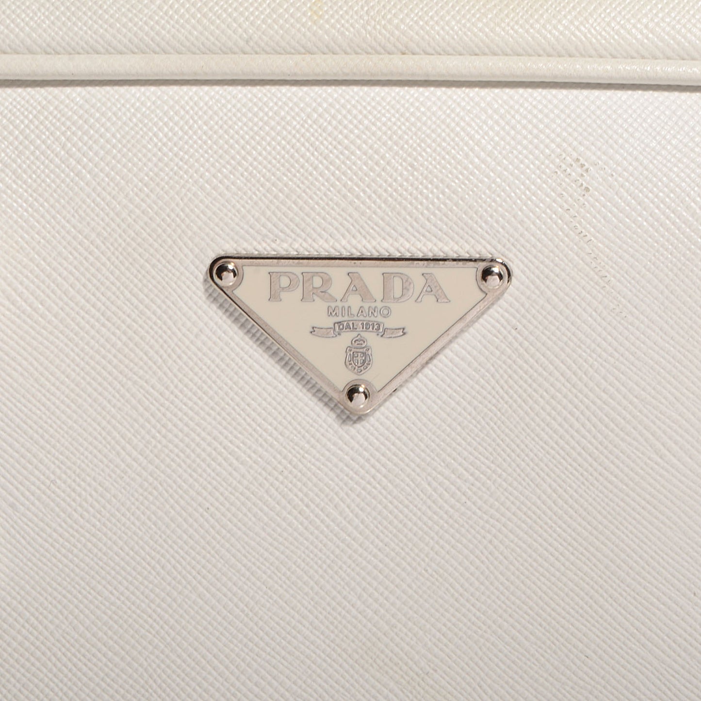 Saffiano Lux Petite Bowler Talco White