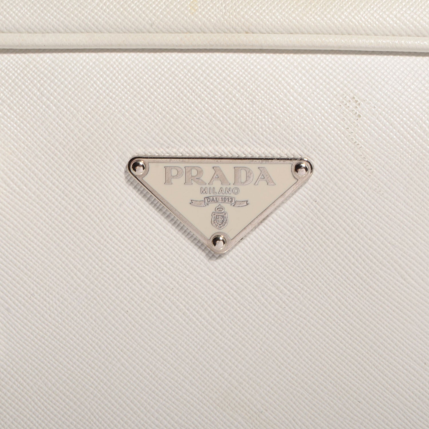 Prada Saffiano Lux Petite Bowler Talco White 3 of 12