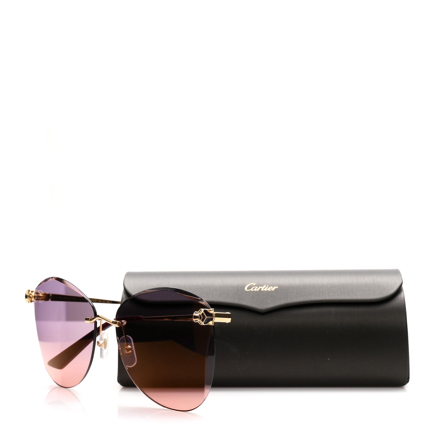Panthere De Cartier Butterfly Sunglasses CT0398S Gold Pink