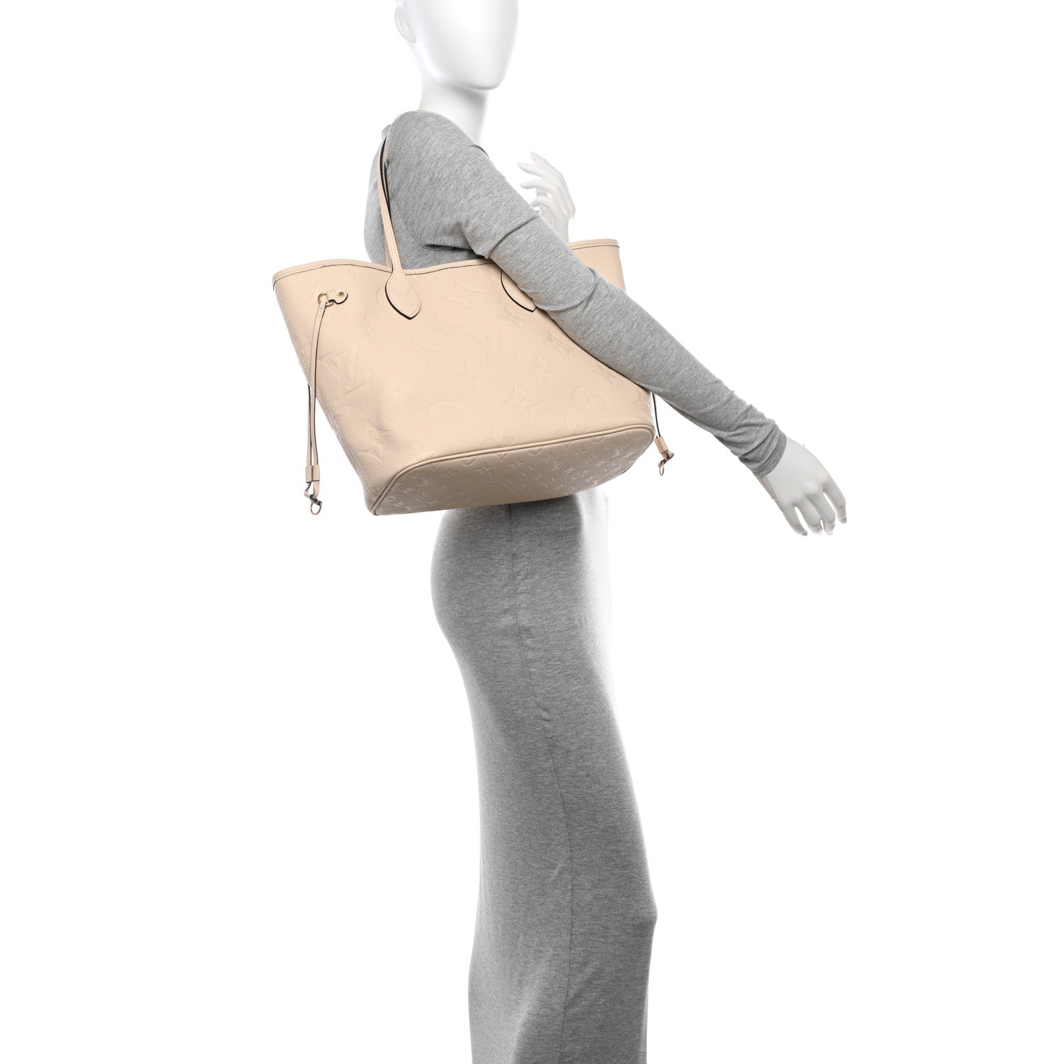 Louis Vuitton Empreinte Monogram Giant Neverfull MM Cream 2 of 9