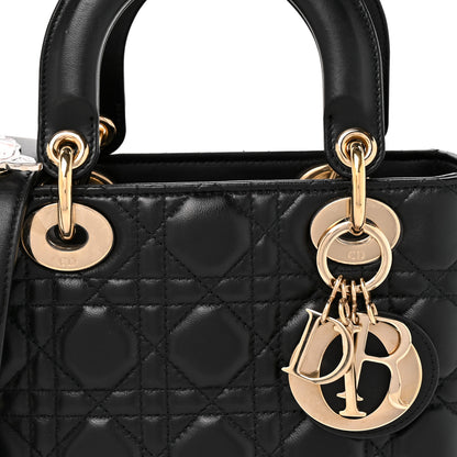 Christian Dior Lambskin Cannage Small Lucky Badges My Lady Dior Black 8 of 13