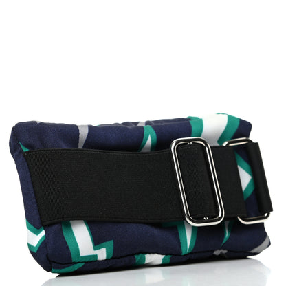 Prada X UNIVERSAL STUDIOS Tessuto Nylon Thunder Frankenstein Print Mini Arm Bag Blu Smeraldo 3 of 6