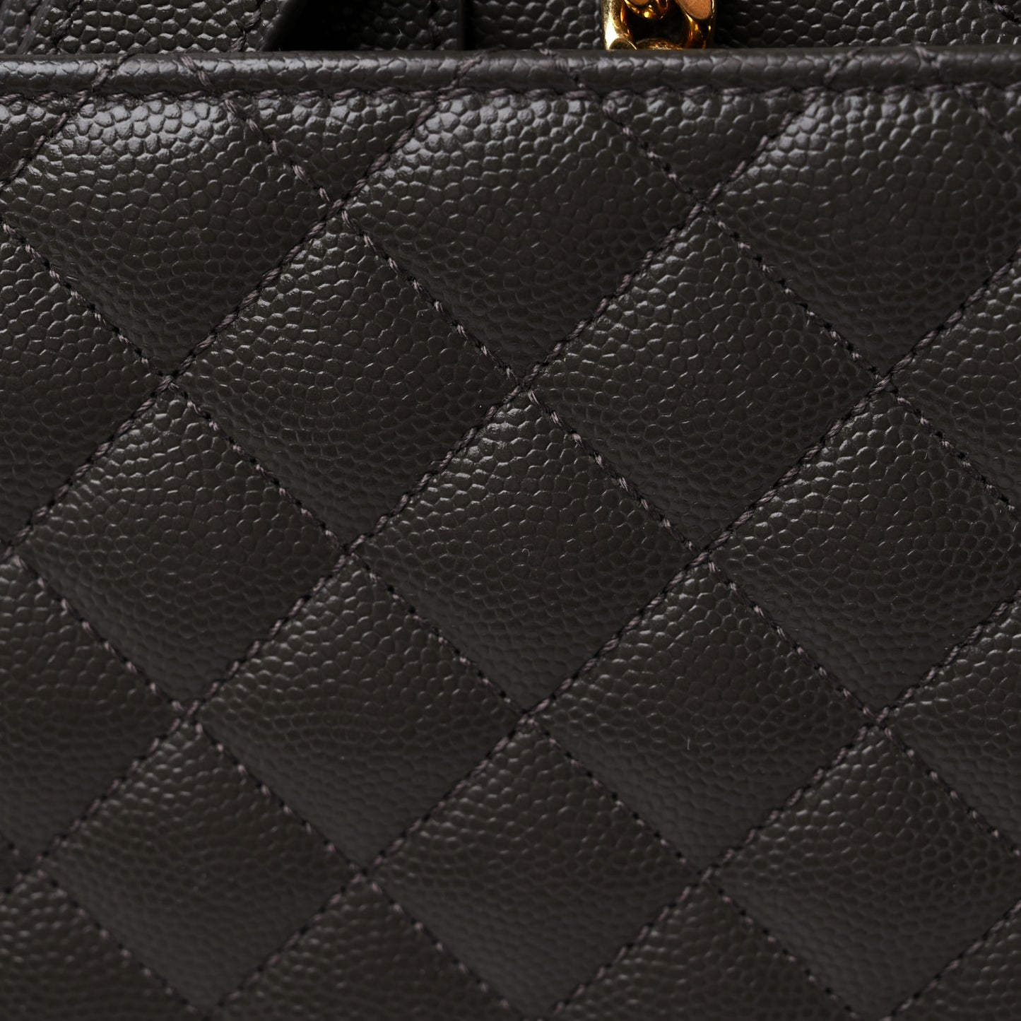 Grain De Poudre Textured Mixed Matelasse Large Triquilt Monogram Satchel Pebble