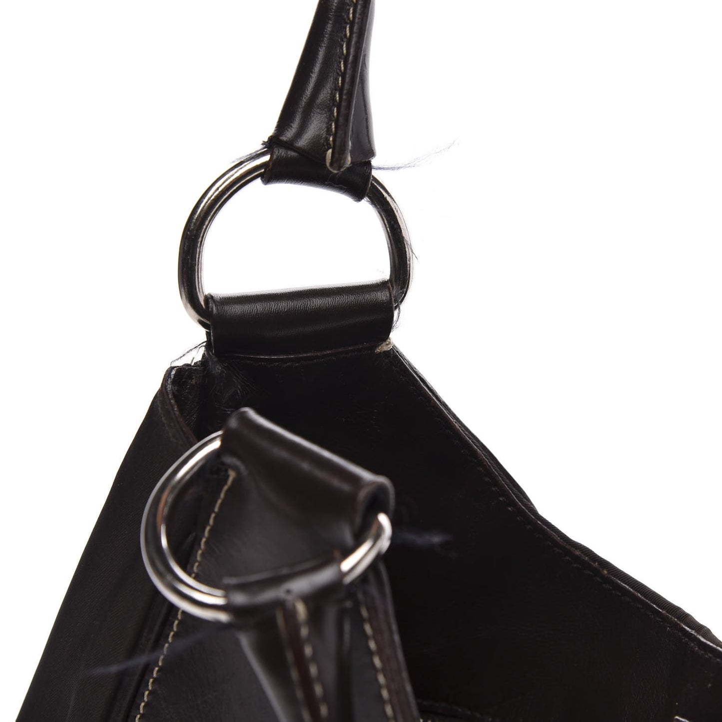 Tessuto Nylon Calfskin Hobo Moro