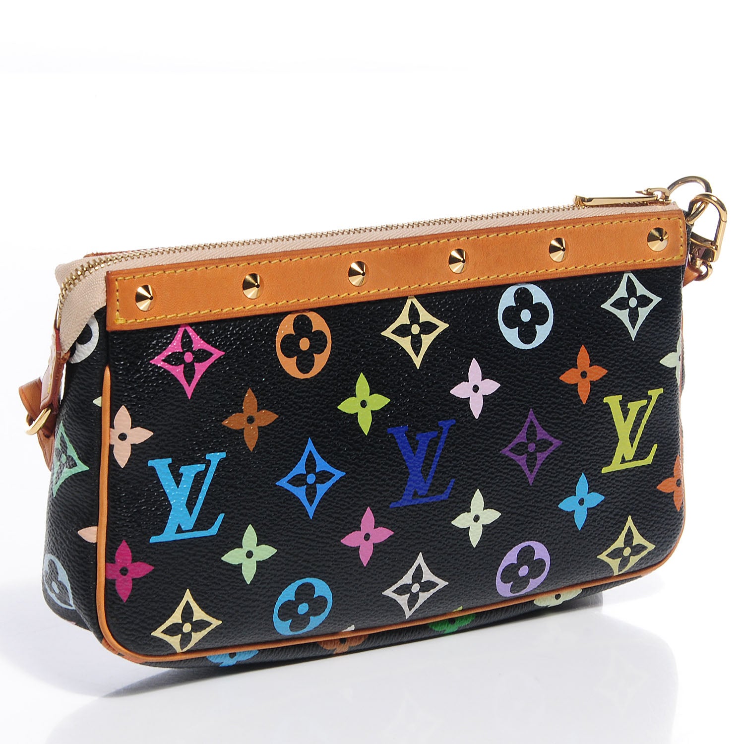 Louis Vuitton Monogram Multicolor Pochette Accessories Black 3 of 8