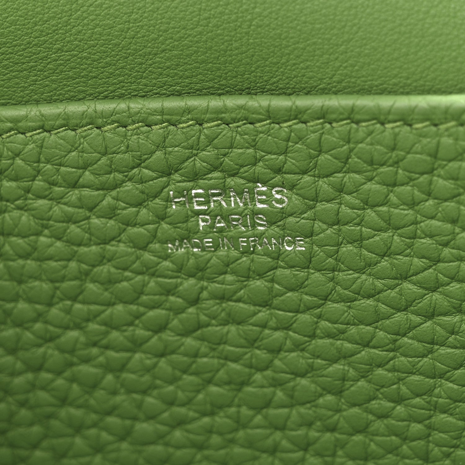 Hermes Taurillon Clemence Halzan 25 Vert Yucca 5 of 12