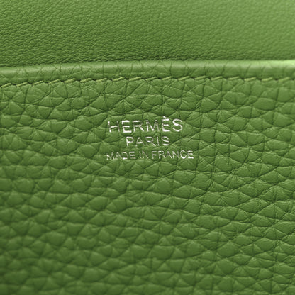 Hermes Taurillon Clemence Halzan 25 Vert Yucca 5 of 12