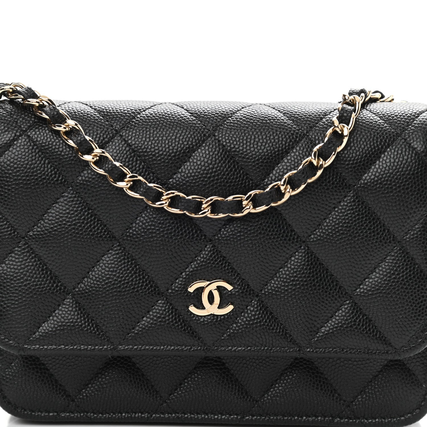 Chanel Caviar Quilted Mini Wallet On Chain WOC Black 8 of 11