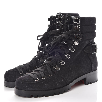Christian Louboutin Crosta Star Who Runs Flat Boots 38 Black 3 of 7