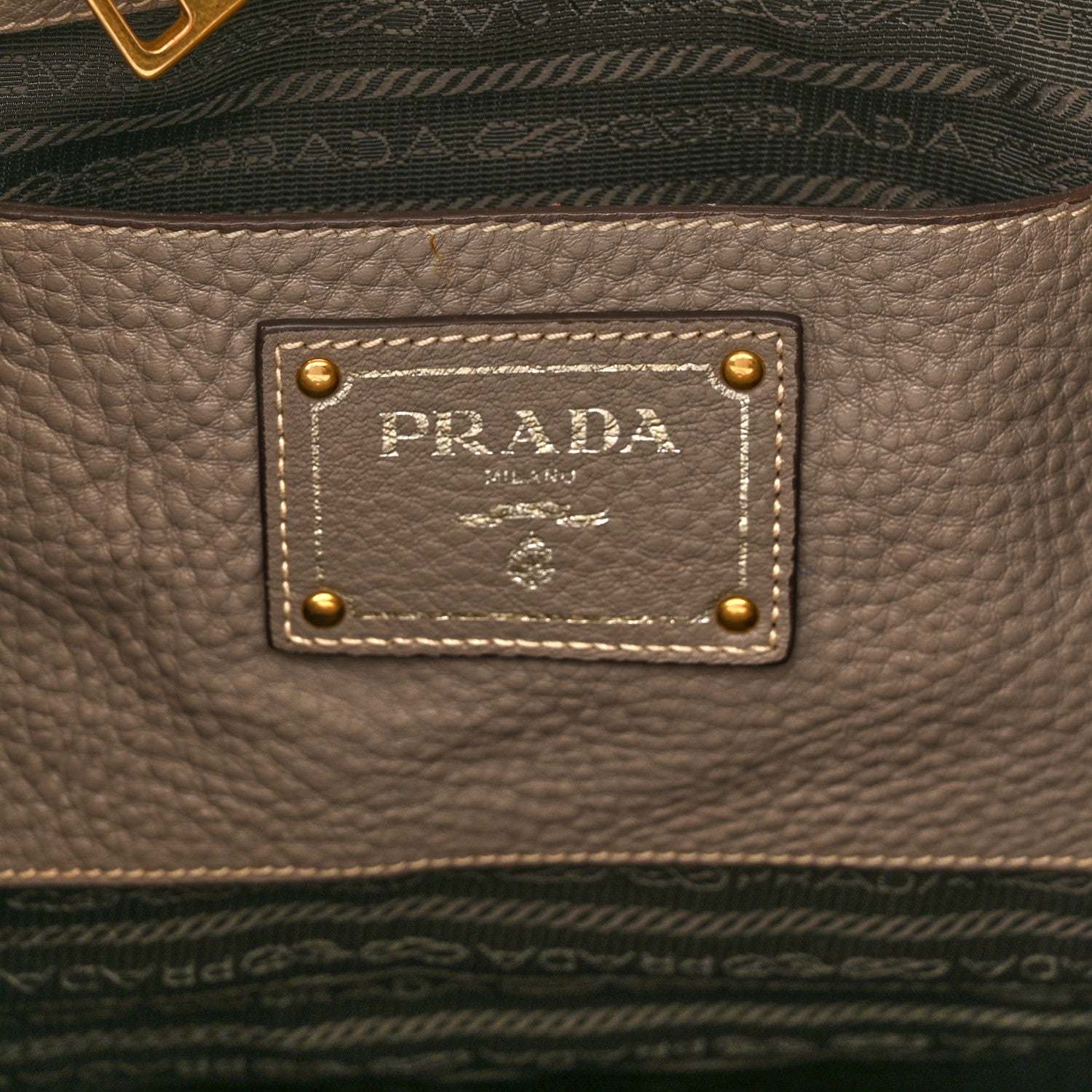 Prada Vitello Daino Zippered Tote Argilla 6 of 14