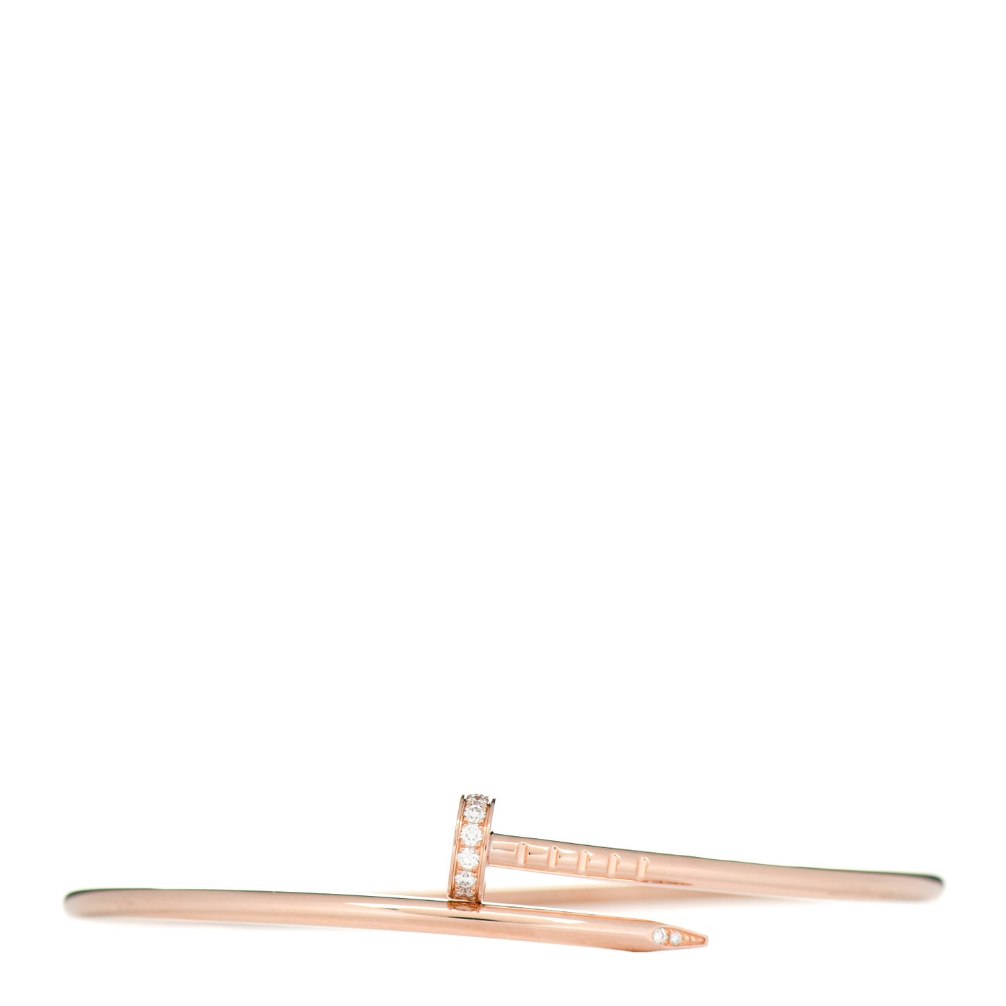 18K Pink Gold Diamond Small Juste Un Clou Bracelet 17