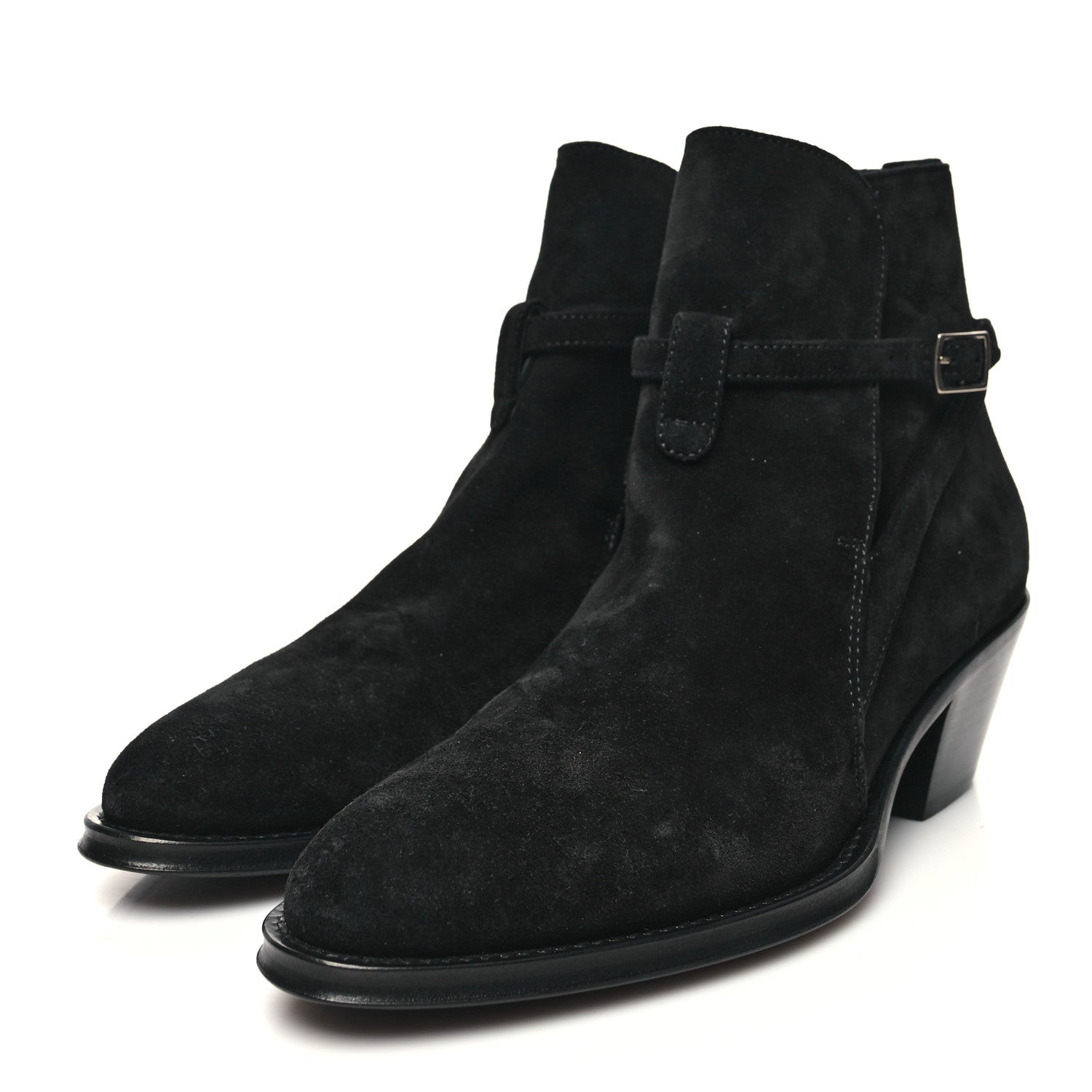 Saint Laurent Suede Eastwood 45 Ankle Boots 40 Black 3 of 8