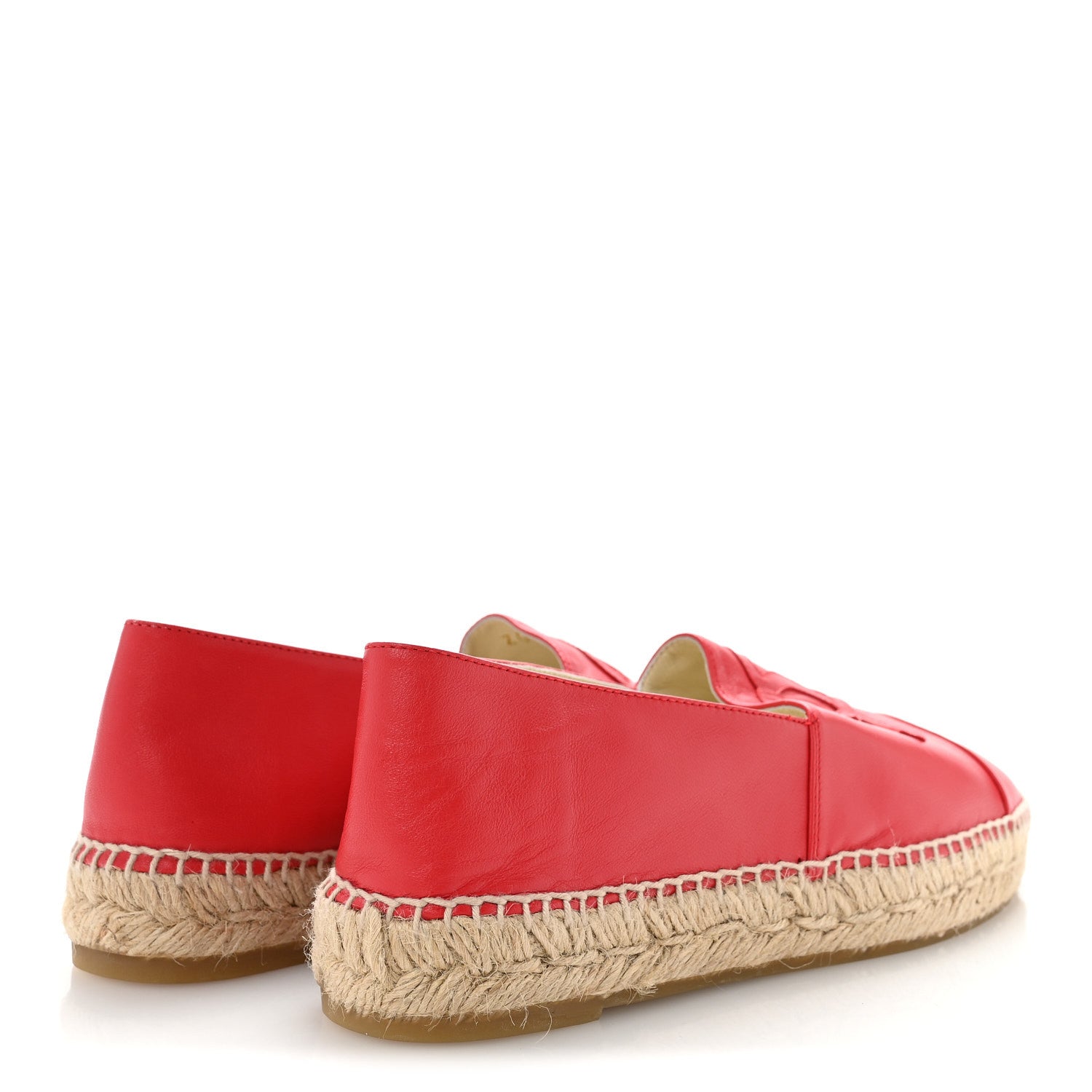 Chanel Lambskin CC Espadrilles 39 Red 5 of 9
