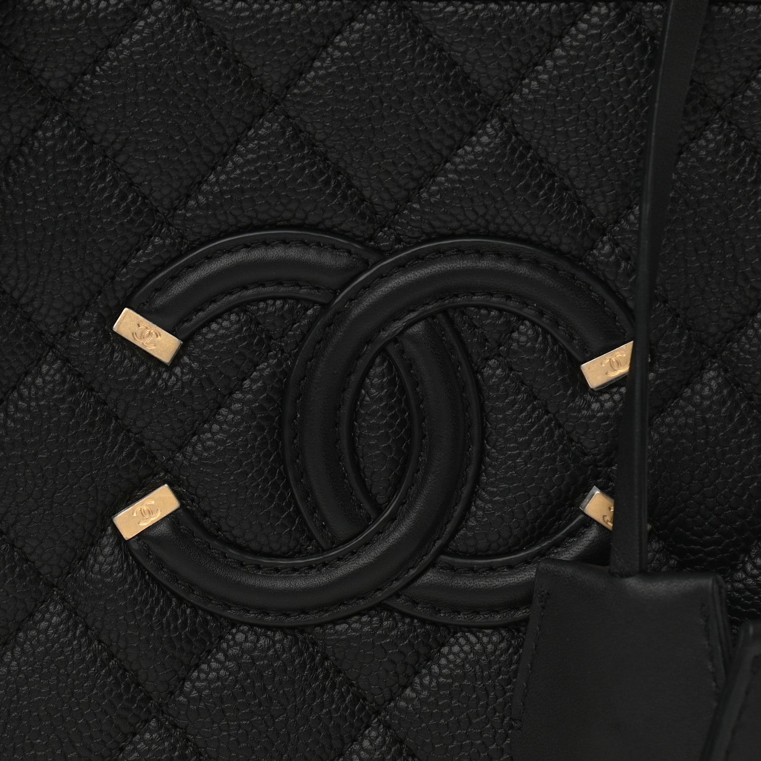 Chanel Caviar Quilted Medium CC Filigree Vanity Case Black 8 of 11
