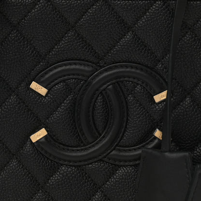 Chanel Caviar Quilted Medium CC Filigree Vanity Case Black 8 of 11