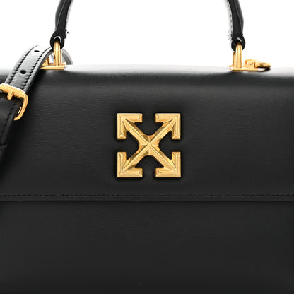 Off-White Calfskin Jitney 1.4 Top Handle Bag Black 8 of 15