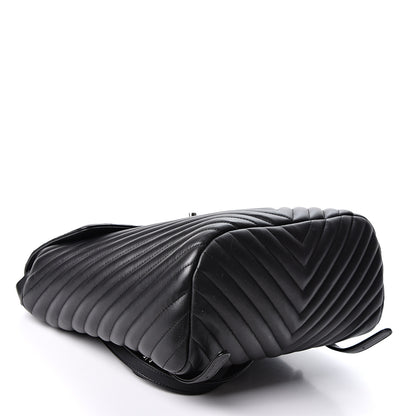 Chanel Calfskin Chevron Quilted Large Urban Spirit Backpack Black 3 of 10