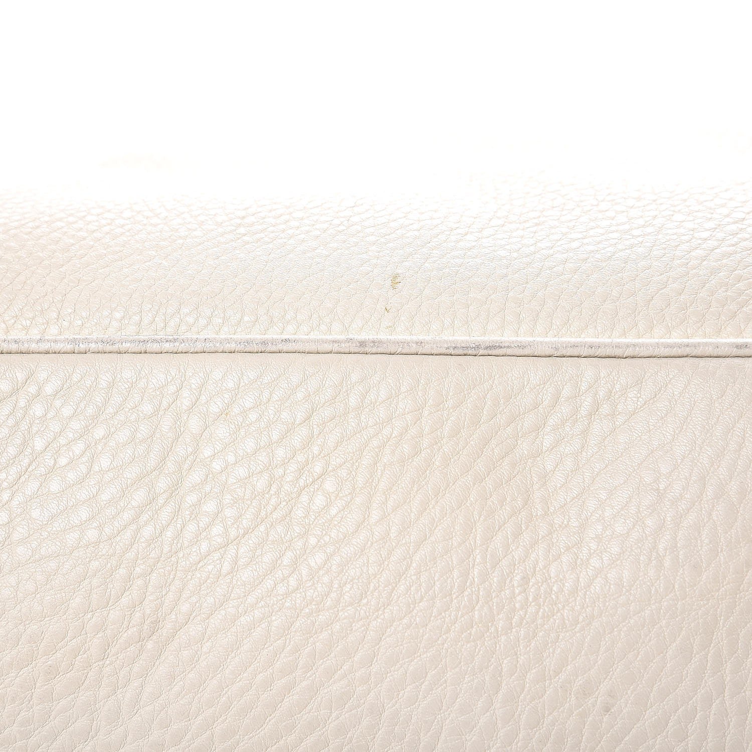 Gucci Pebbled Calfskin Twill Medium Top Handle Satchel White 16 of 19