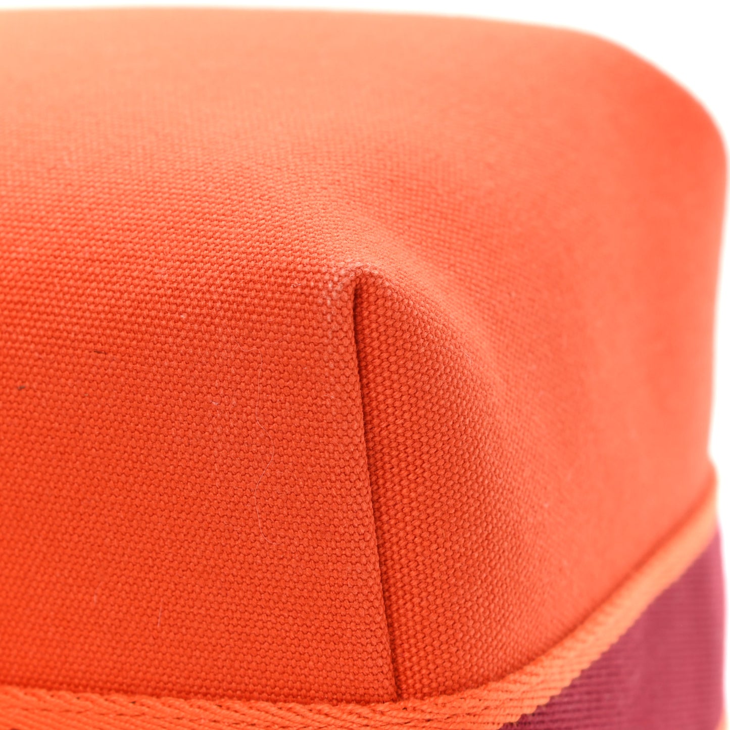 Canvas Large Bride-A-Brac Pouch Orange Feu Burgundy