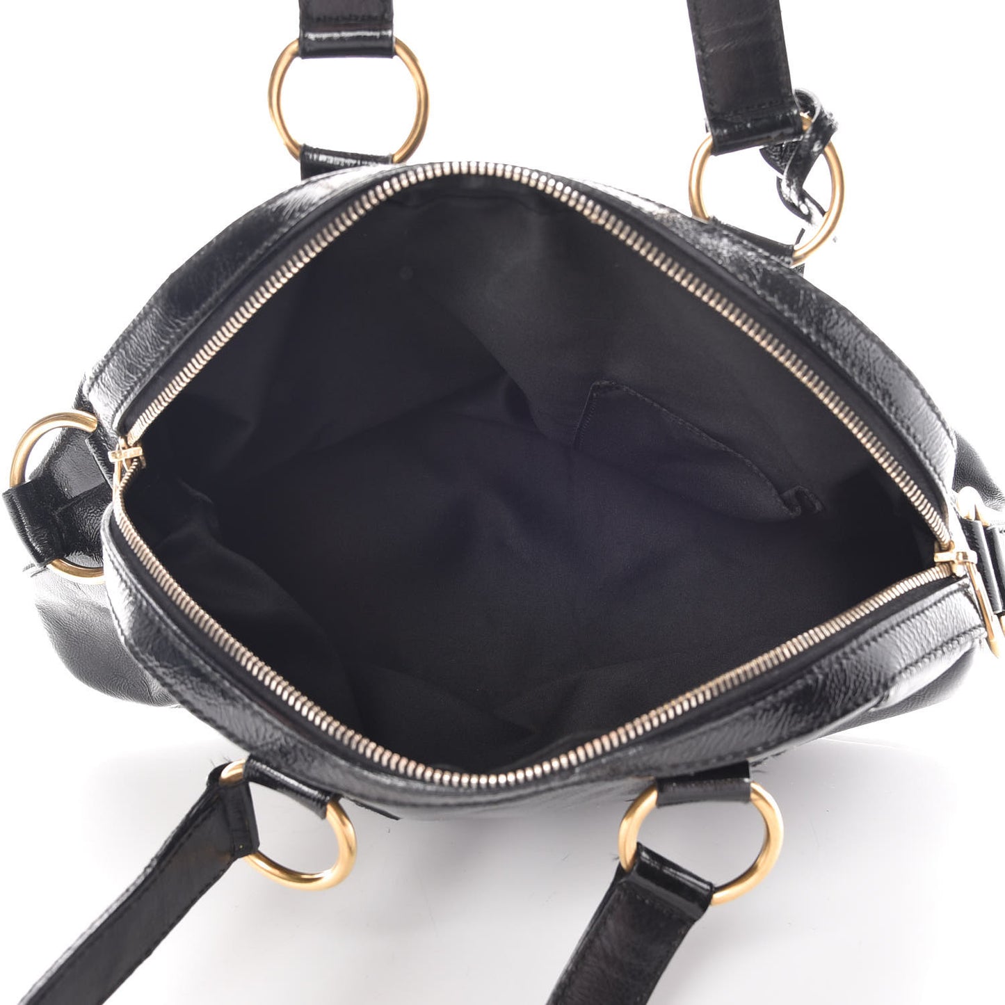 Textured Patent Calfskin Medium Muse Black