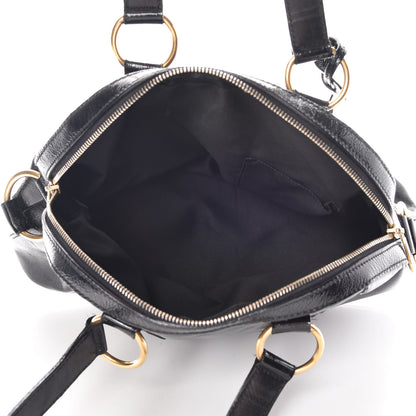 Saint Laurent Textured Patent Calfskin Medium Muse Black 5 of 26