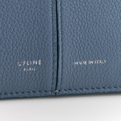 Celine Calfskin Small Tri-Fold Shoulder Bag Steel Blue 6 of 11