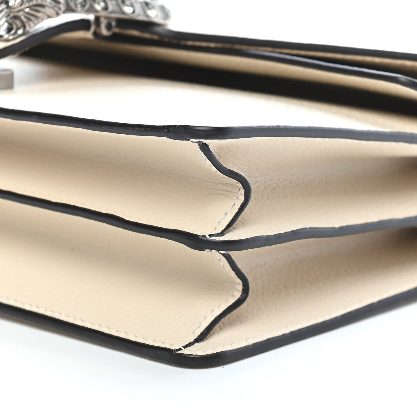 Textured Calfskin Crystal Small Dionysus Shoulder Bag Mystic White