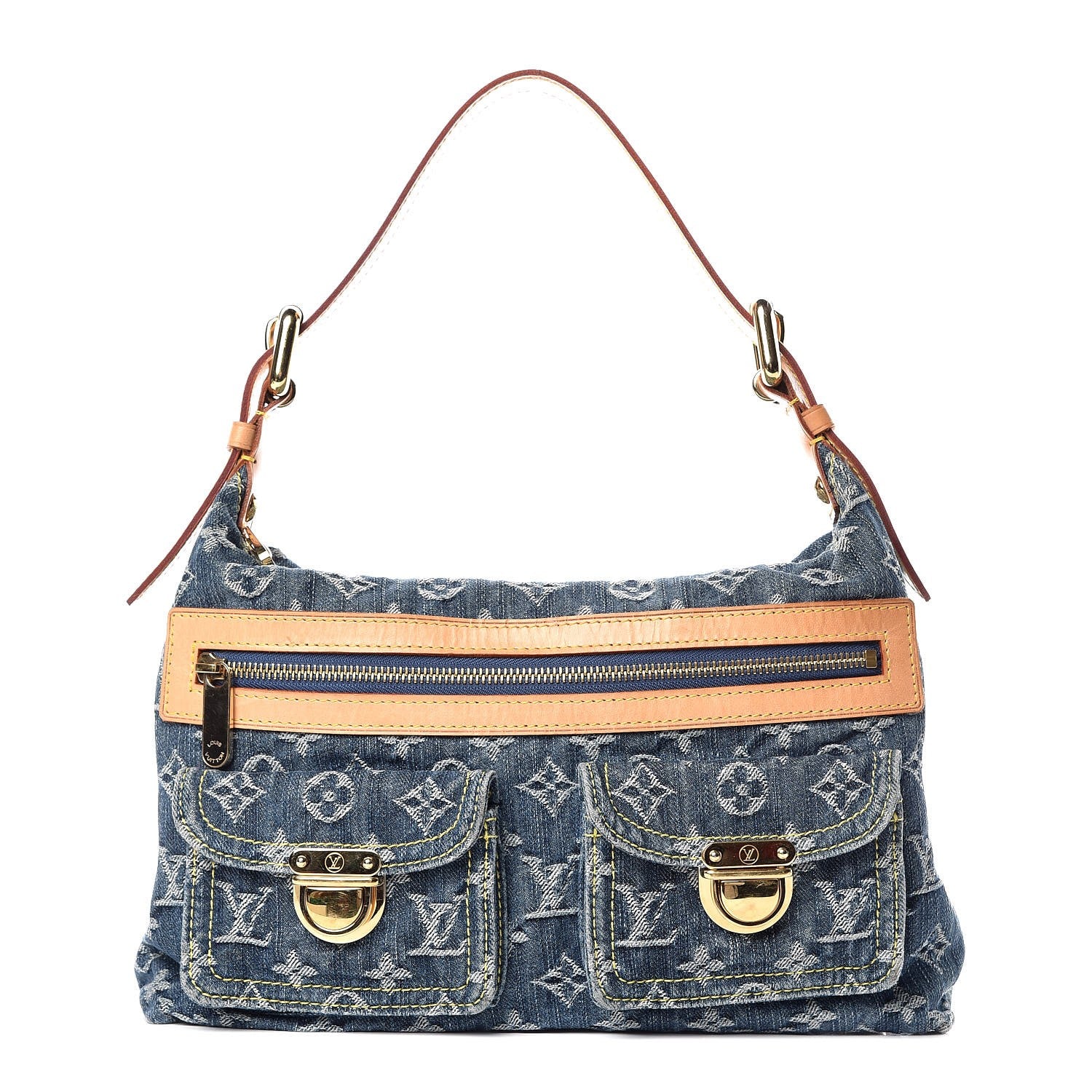 Louis Vuitton Monogram Denim Baggy PM Blue 1 of 13