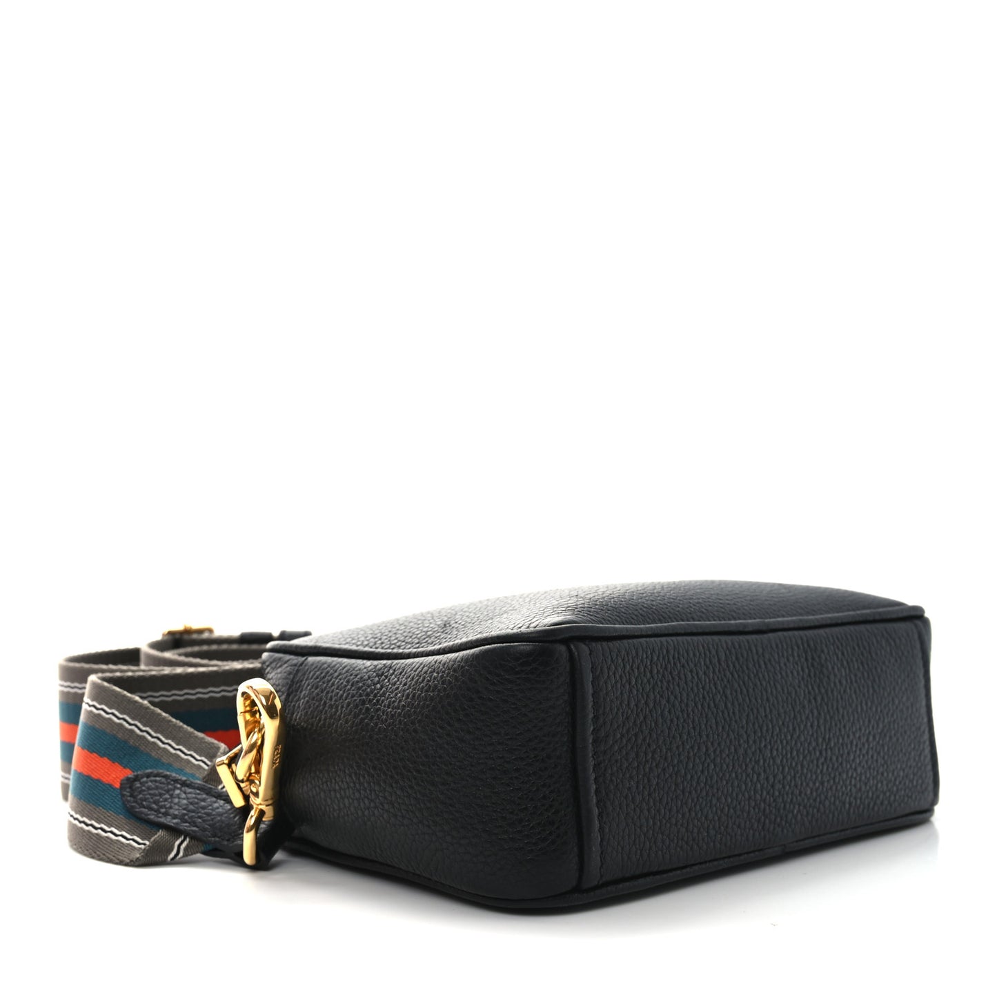 Vitello Daino Camera Crossbody Black