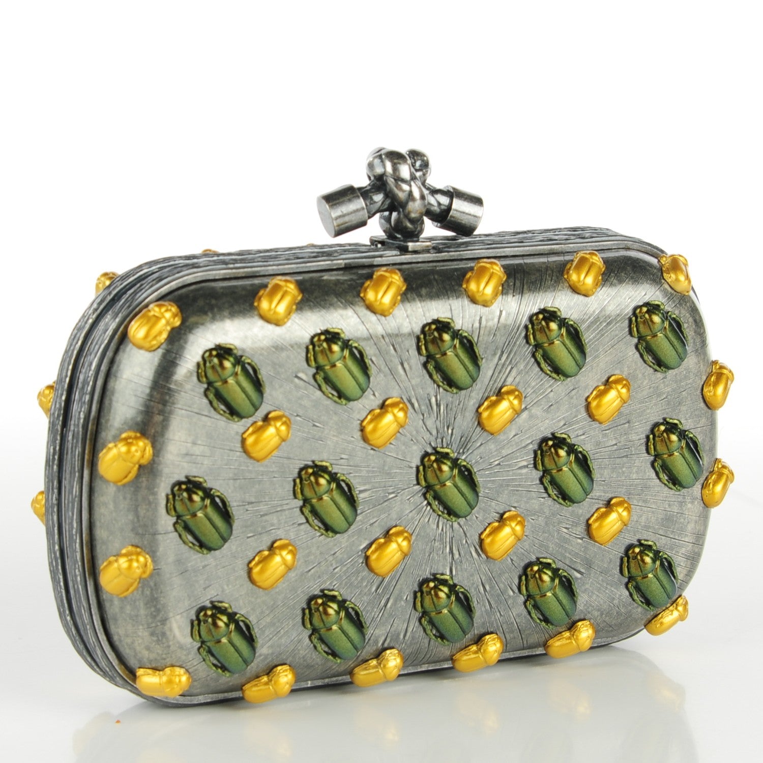 Bottega Veneta Lacquered Scarab Knot Clutch 3 of 7