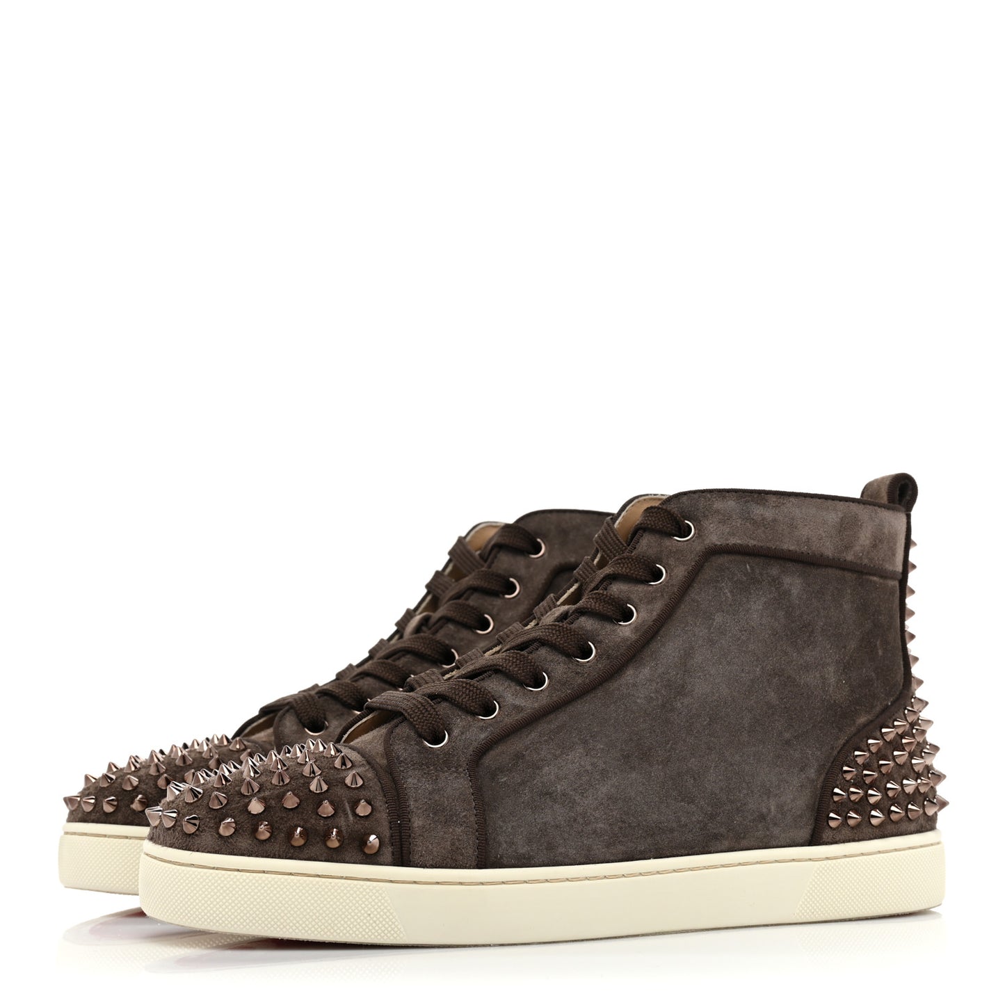 Mens Suede Lou Spikes Flat Sneakers 43 Castor Africa