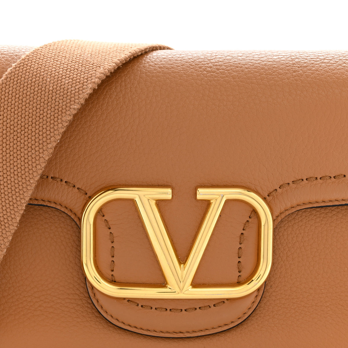 Soft Grainy Calfskin Alltime Shoulder Bag Almond Beige