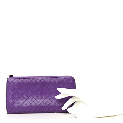 Bottega Veneta Nappa Intrecciato Wristlet Zip Wallet Byzantine 2 of 21