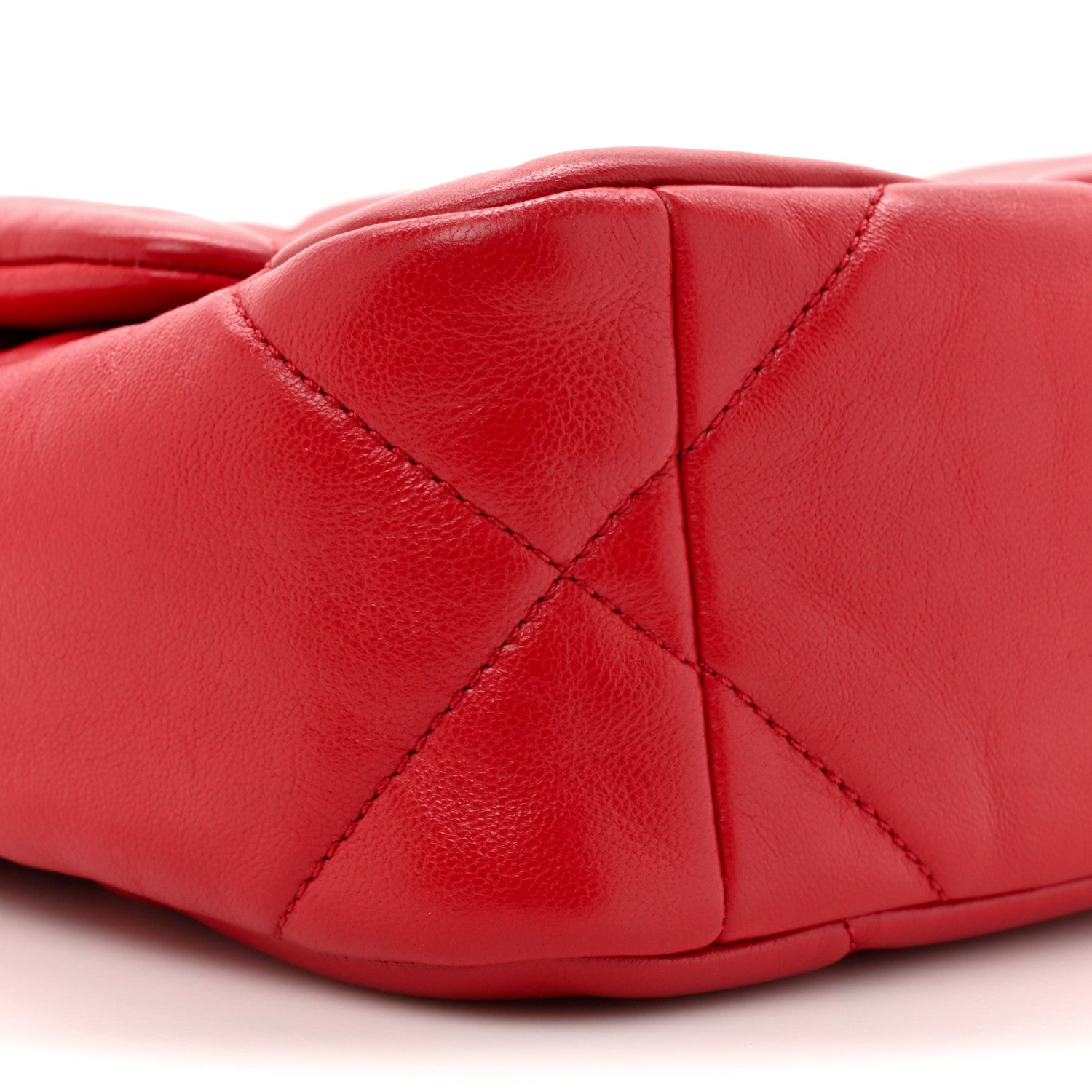 Chanel Lambskin Quilted Medium Chanel 19 Flap Red 10 of 10