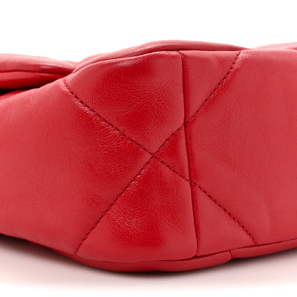 Chanel Lambskin Quilted Medium Chanel 19 Flap Red 10 of 10