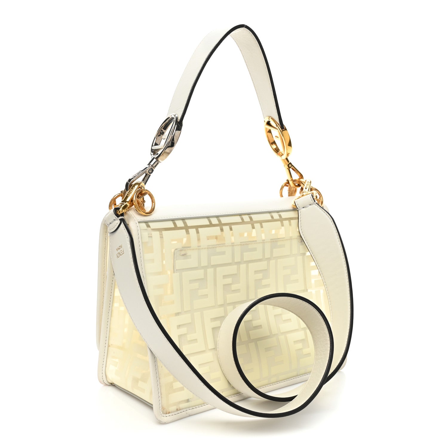 Fendi TPU FF Vitello Century F is Fendi Kan I Shoulder Bag White 3 of 18