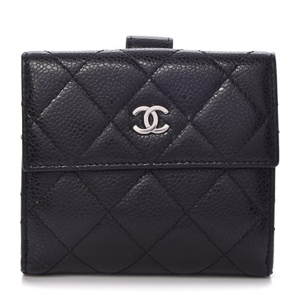 Chanel Caviar Quilted Compact French Flap Wallet Black 1 of 10