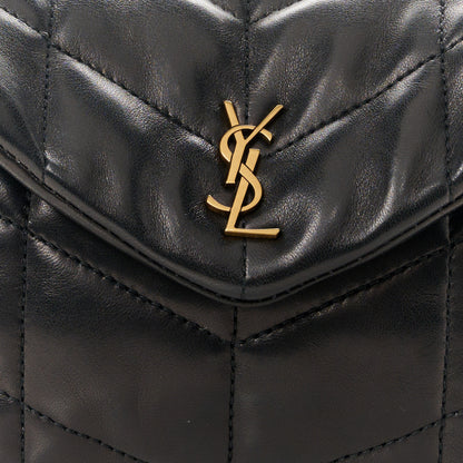 Saint Laurent Lambskin Monogram Loulou Puffer Pouch Clutch Black 12 of 15