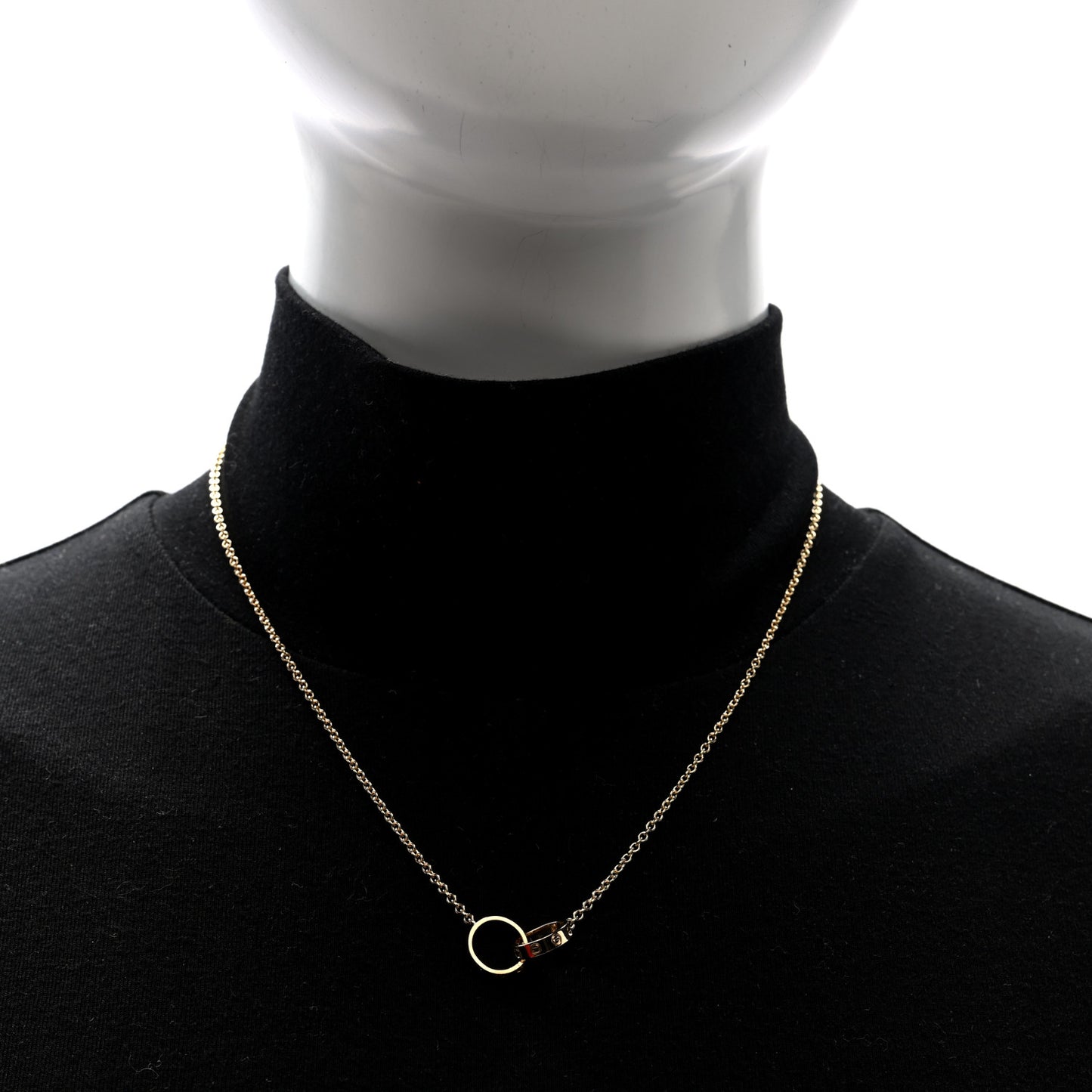 18K Yellow Gold Interlocking LOVE Necklace
