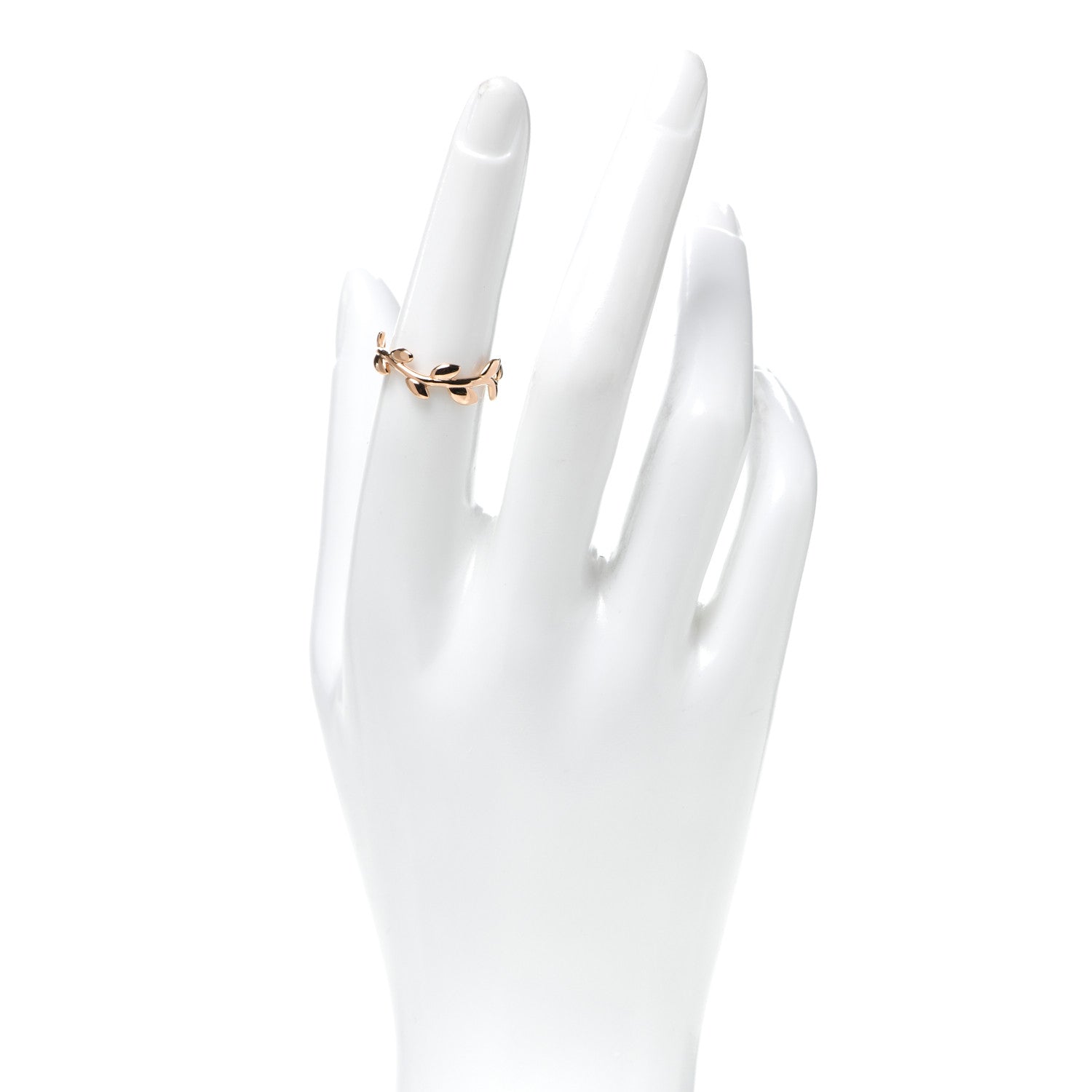 Tiffany 18K Rose Gold Narrow Paloma Picasso Olive Leaf Band Ring 52 6 2 of 5