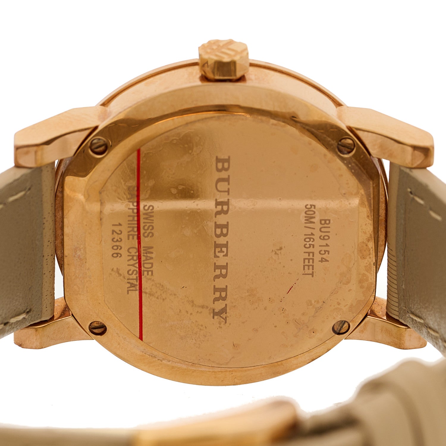 Burberry Stainless Steel Calfskin 34mm The City Quartz Watch Beige BU9154 4 of 5