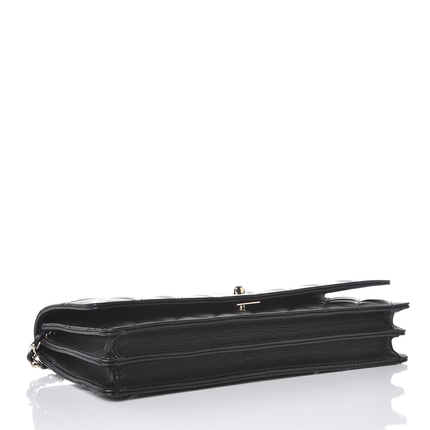 Lambskin Quilted Fantasy Pearls Evening Flap Black